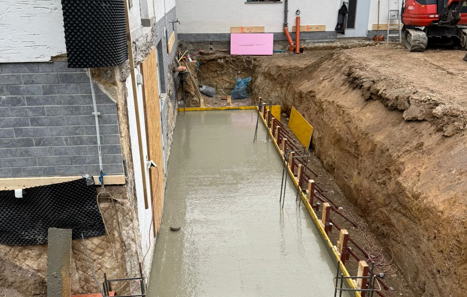 Baustelle von Pfeiler Bau in Gießen